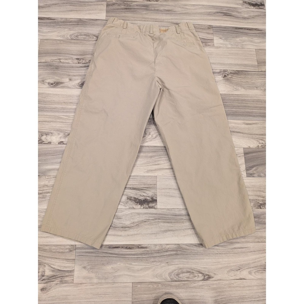 Vintage Filson Men's Khaki Cotton Pants Double Pleat Fit 34x28 Casual Office